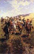 jozef brandt Cossack oil painting on canvas